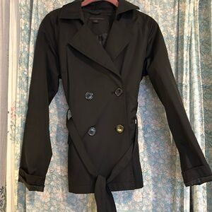 Black raincoat